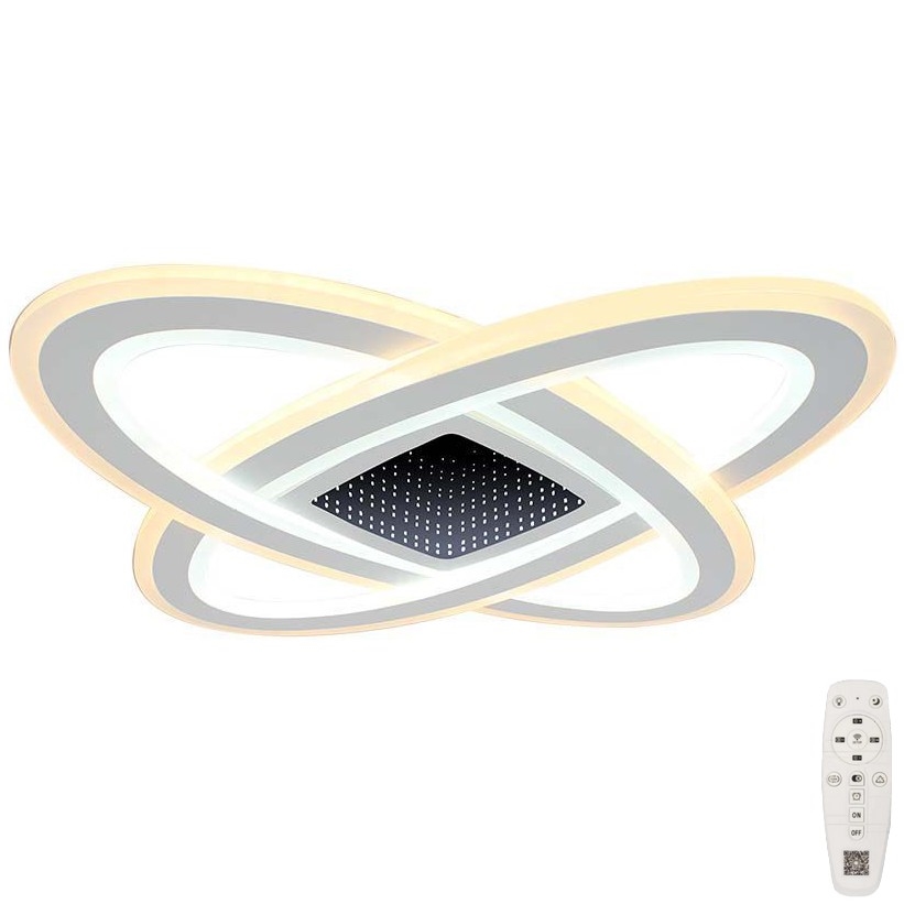 Dimbare LED plafondlamp LED/130W/230V 3000-6500K 62x62 cm + afstandsbediening