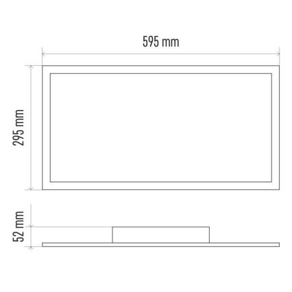 LED-dimbare plafondlamp LED/25W/230V 2700K-6000K + afstandsbediening