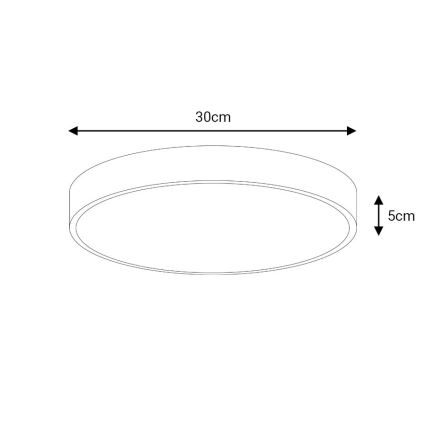 Dimbare LED Plafondlamp LED/30W/230V 3000-6500K diameter 30 cm wit + afstandsbediening