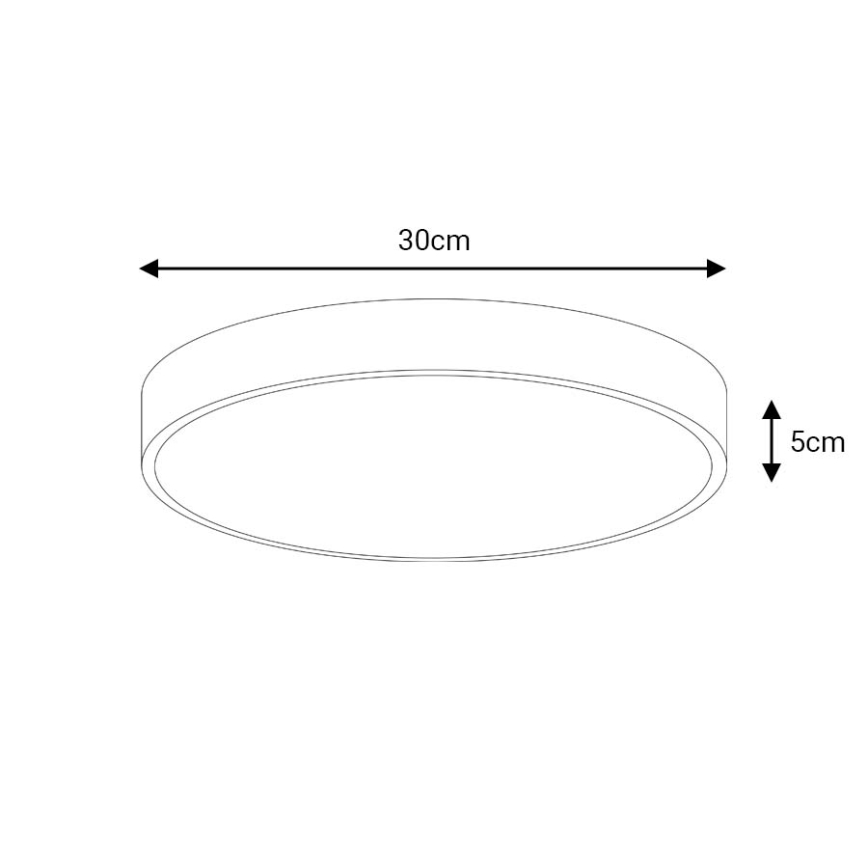 Dimbare LED Plafondlamp LED/30W/230V 3000-6500K diameter 30 cm wit + afstandsbediening