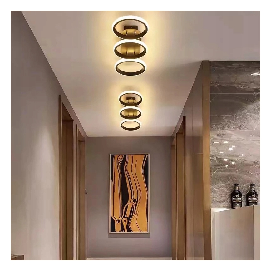 Dimbaar LED-plafondlamp LED/30W/230V 3000-6500K zwart Wi-Fi Tuya + afstandsbediening