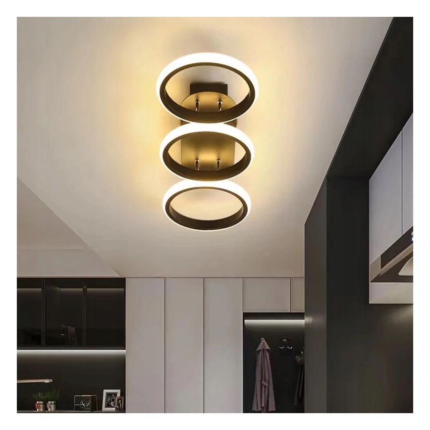 Dimbaar LED-plafondlamp LED/30W/230V 3000-6500K zwart Wi-Fi Tuya + afstandsbediening