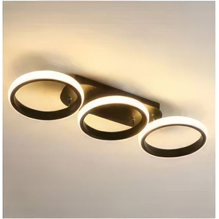 Dimbaar LED-plafondlamp LED/30W/230V 3000-6500K zwart Wi-Fi Tuya + afstandsbediening