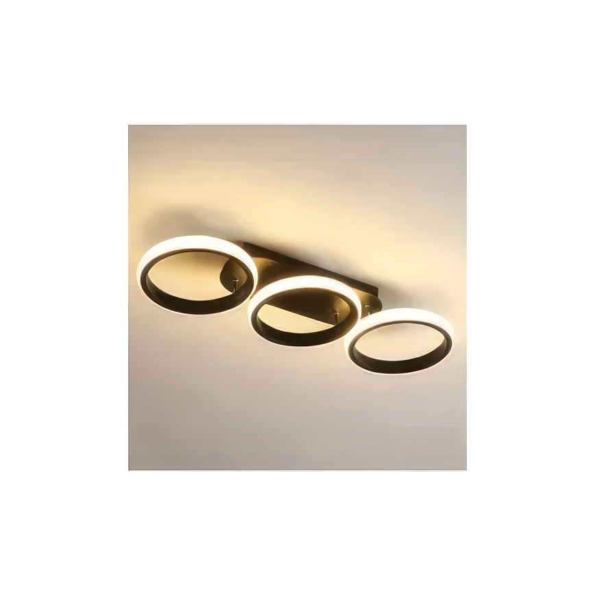 Dimbaar LED-plafondlamp LED/30W/230V 3000-6500K zwart Wi-Fi Tuya + afstandsbediening