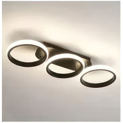 Dimbaar LED-plafondlamp LED/30W/230V 3000-6500K zwart Wi-Fi Tuya + afstandsbediening