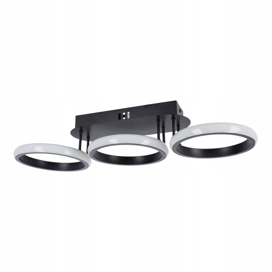 Dimbaar LED-plafondlamp LED/30W/230V 3000-6500K zwart Wi-Fi Tuya + afstandsbediening