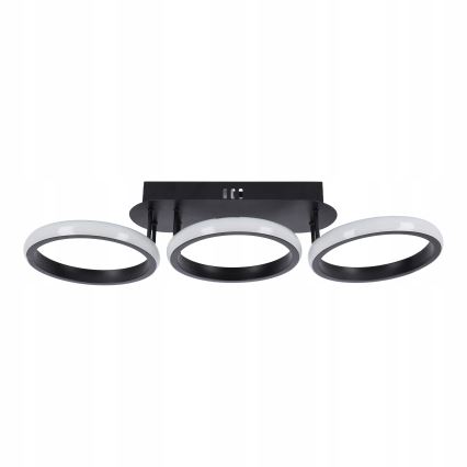 Dimbaar LED-plafondlamp LED/30W/230V 3000-6500K zwart Wi-Fi Tuya + afstandsbediening