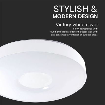 Dimbare LED plafondlamp LED/40W/230V 3000-6500K 39 cm wit + afstandsbediening