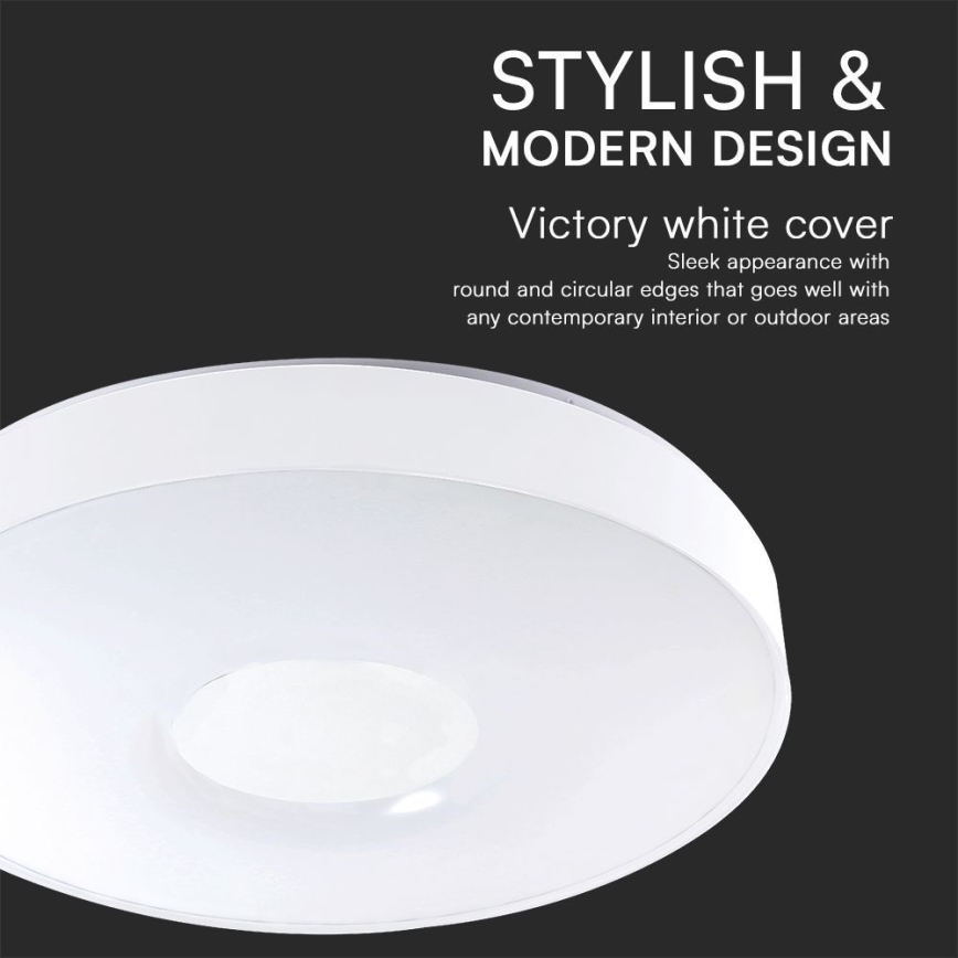 Dimbare LED plafondlamp LED/40W/230V 3000-6500K 39 cm wit + afstandsbediening