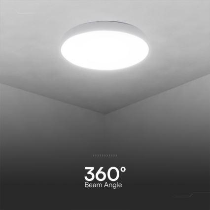 Dimbare LED plafondlamp LED/40W/230V 3000-6500K 39 cm wit + afstandsbediening