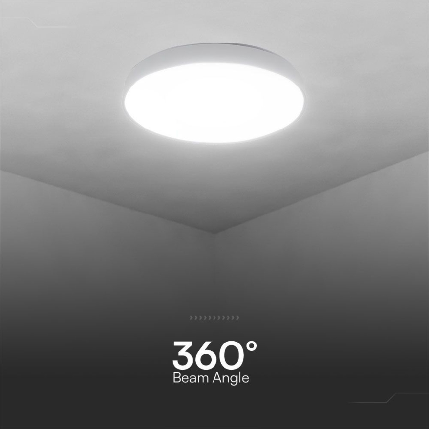 Dimbare LED plafondlamp LED/40W/230V 3000-6500K 39 cm wit + afstandsbediening