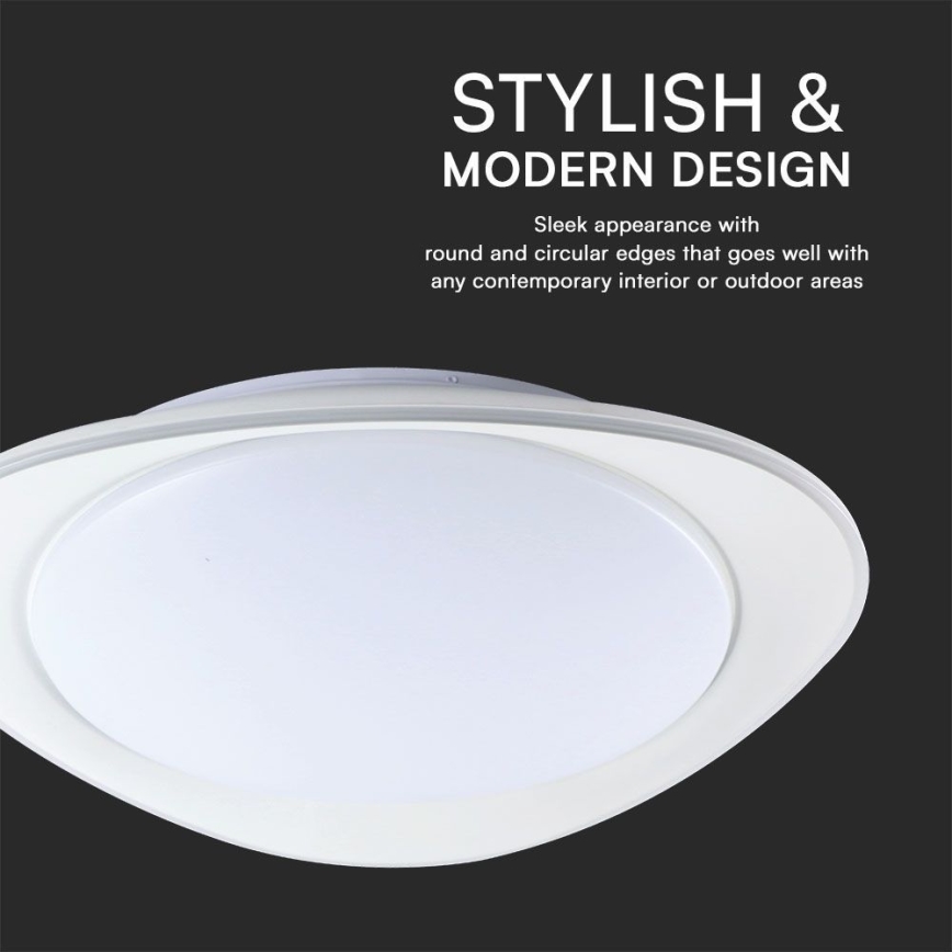 Dimbare LED plafondlamp LED/40W/230V 3000-6500K 45 cm wit + afstandsbediening