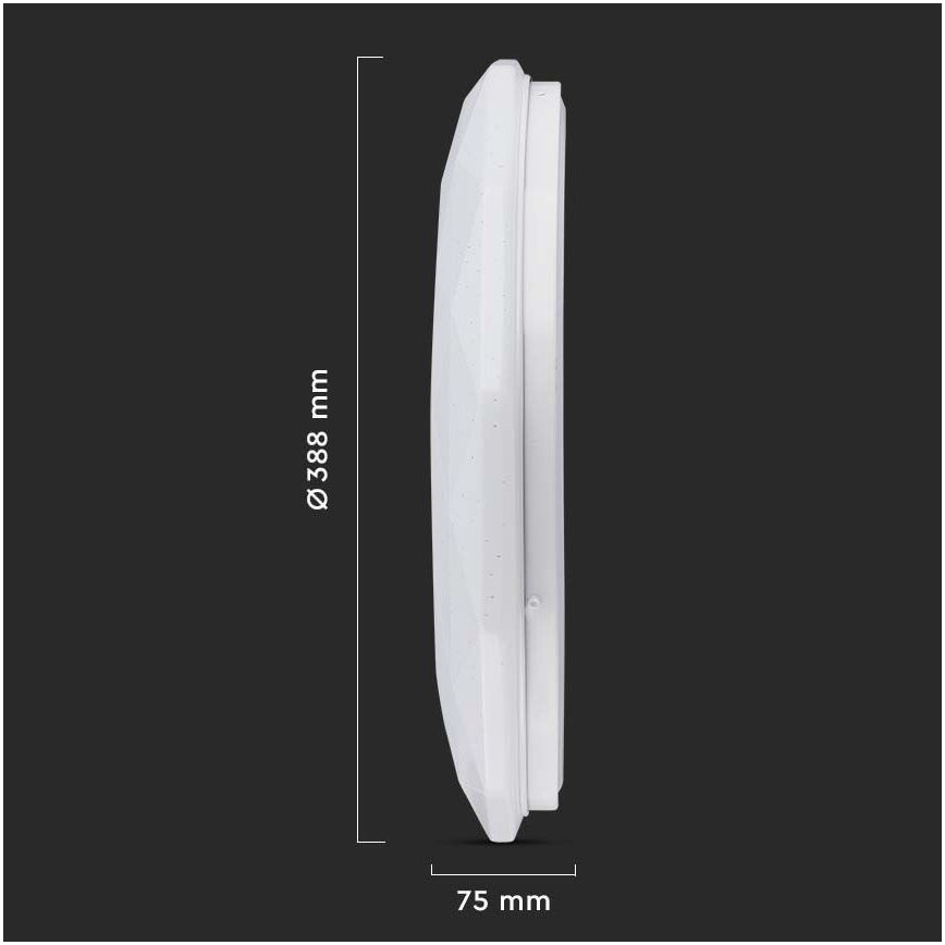 Dimbare LED plafondlamp LED/40W/230V 3000K/4000K/6500K diameter 38,8 cm + afstandsbediening
