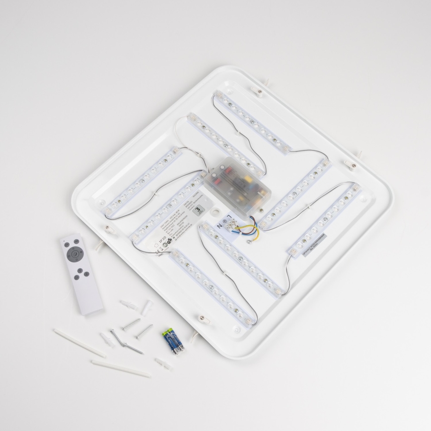 Dimbare LED-plafondlamp LED/42W/230V 3000-6500K 49x49 cm wit + afstandsbediening