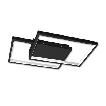 Dimbare LED plafondlamp LED/45W/230V 3000-6500K zwart + afstandsbediening