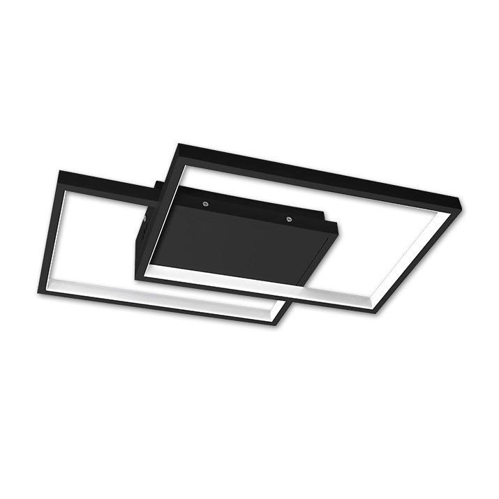Dimbare LED plafondlamp LED/45W/230V 3000-6500K zwart + afstandsbediening