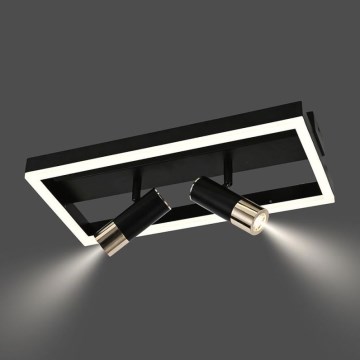 Dimbare LED Plafondlamp LED/50W/230V 3000-6500K zwart + afstandsbediening
