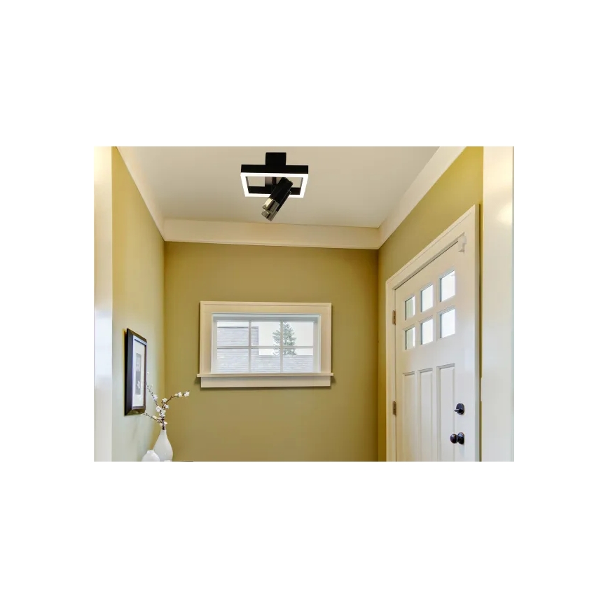 Dimbare LED Plafondlamp LED/50W/230V 3000-6500K zwart + afstandsbediening