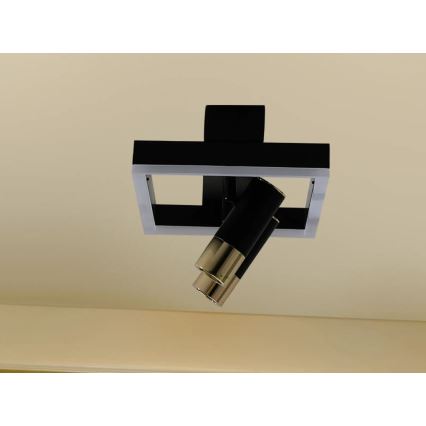 Dimbare LED Plafondlamp LED/50W/230V 3000-6500K zwart + afstandsbediening