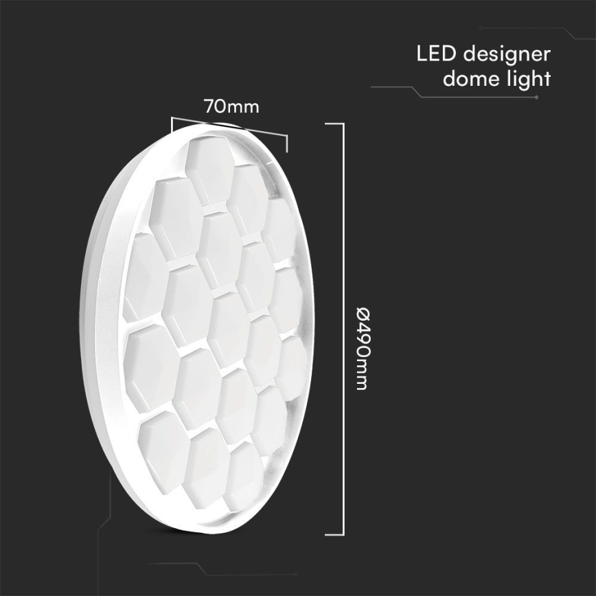 Dimbare LED Plafondlamp LED/60W/230V 3000/4000/6500K + afstandsbediening