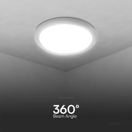 Dimbare LED plafondlamp LED/60W/230V 3000-6500K 49,2 cm wit + afstandsbediening