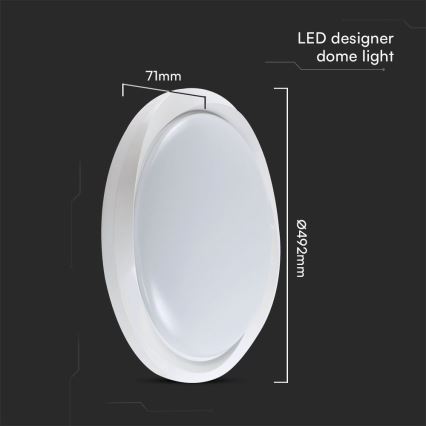 Dimbare LED plafondlamp LED/60W/230V 3000-6500K 49,2 cm wit + afstandsbediening