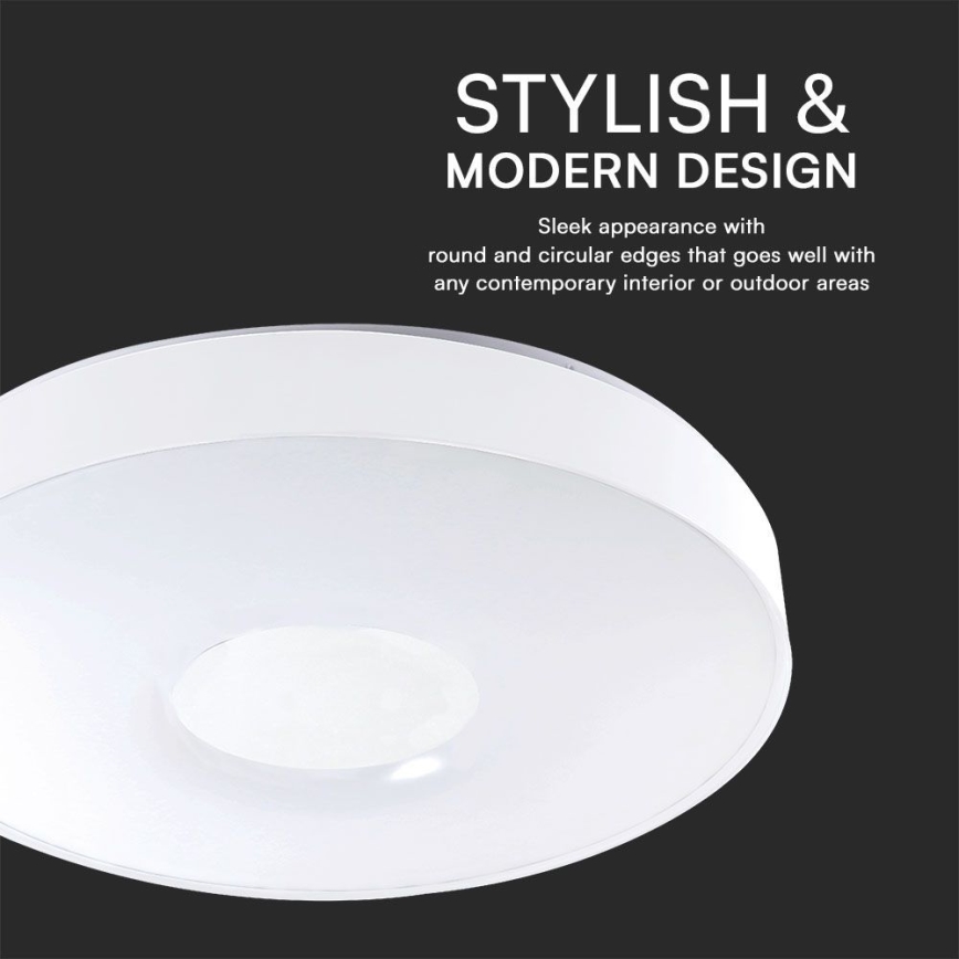 Dimbare LED plafondlamp LED/60W/230V 3000-6500K 49,5 cm wit + afstandsbediening