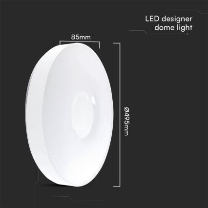 Dimbare LED plafondlamp LED/60W/230V 3000-6500K 49,5 cm wit + afstandsbediening