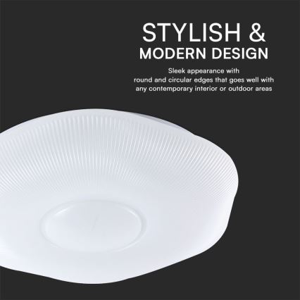 Dimbare LED plafondlamp LED/60W/230V 3000-6500K 50 cm wit + afstandsbediening
