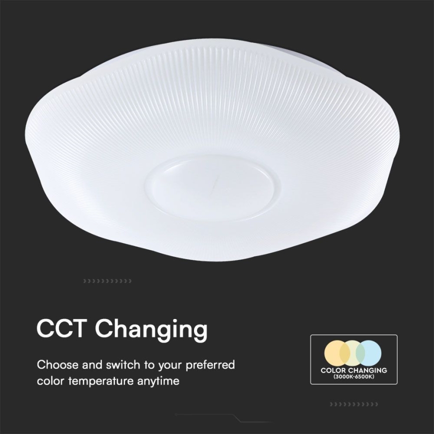 Dimbare LED plafondlamp LED/60W/230V 3000-6500K 50 cm wit + afstandsbediening