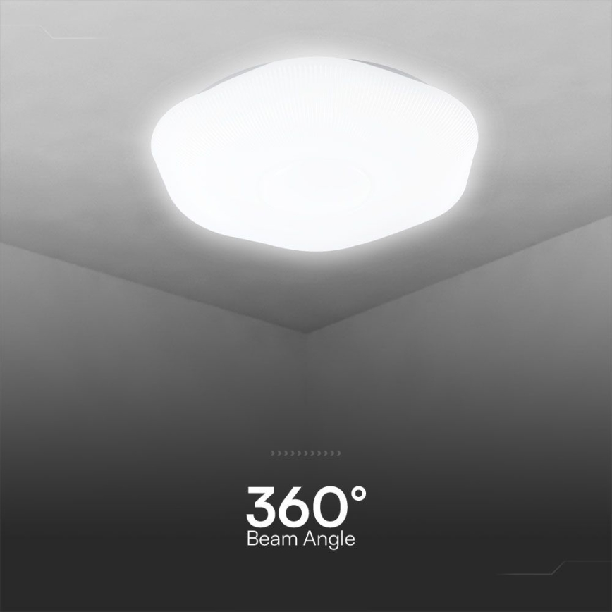 Dimbare LED plafondlamp LED/60W/230V 3000-6500K 50 cm wit + afstandsbediening