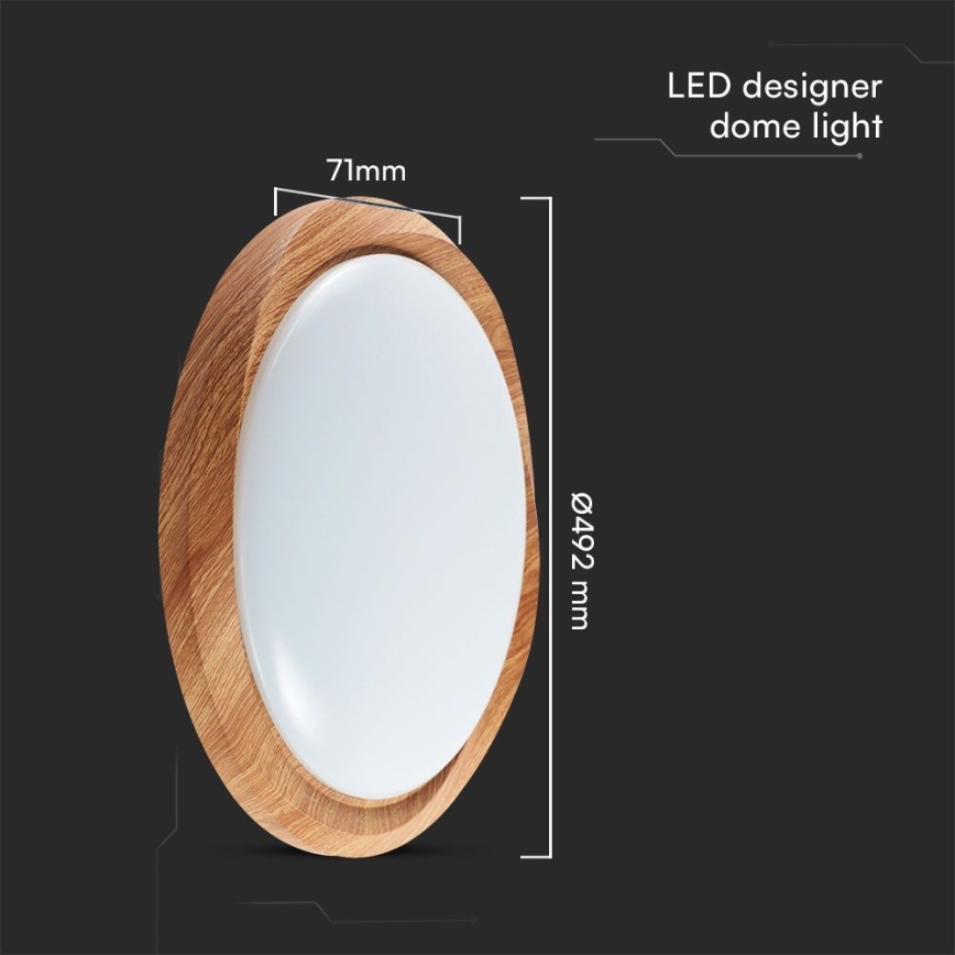 Dimbare LED plafondlamp LED/60W/230V 3000-6500K + afstandsbediening