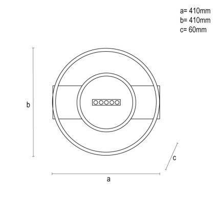 Dimbare LED plafondlamp LED/60W/230V 3000-6500K + afstandsbediening