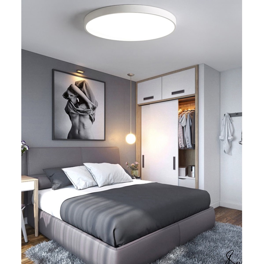Dimbare LED Plafondlamp LED/60W/230V 3000-6500K diameter 60 cm wit + afstandsbediening