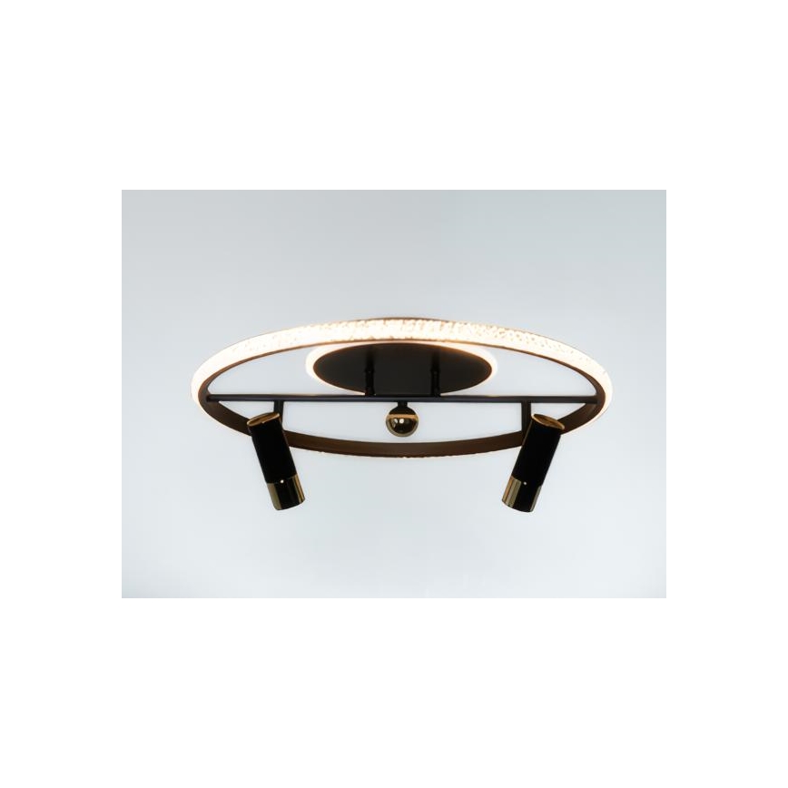 Dimbare LED Plafondlamp LED/60W/230V 3000-6500K zwart + afstandsbediening