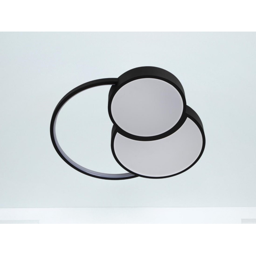 Dimbare LED plafondlamp LED/60W/230V 3000-6500K zwart + afstandsbediening