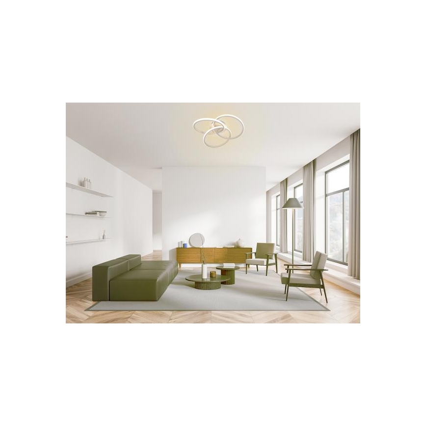 Dimbare LED Plafondlamp LED/70W/230V 3000-6500K wit + afstandsbediening