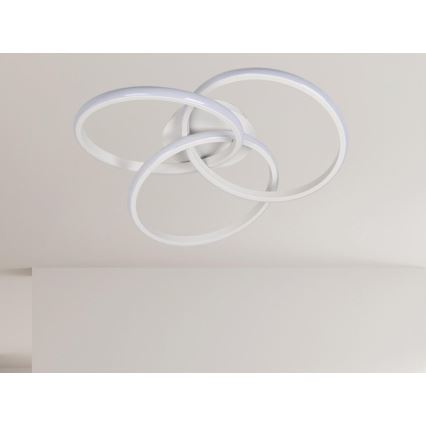 Dimbare LED Plafondlamp LED/70W/230V 3000-6500K wit + afstandsbediening