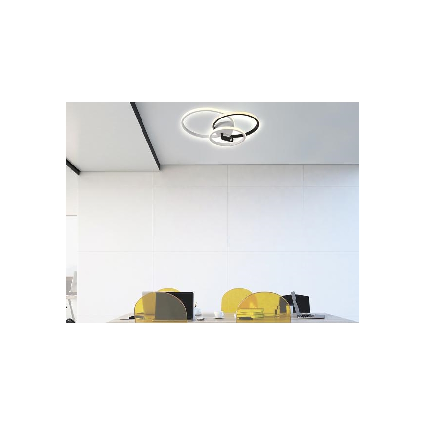 Dimbare LED Plafondlamp LED/70W/230V 3000-6500K wit/zwart + afstandsbediening