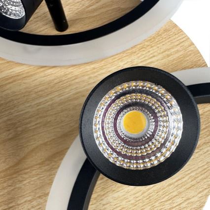 Dimbare LED Plafondlamp LED/70W/230V 3000-6500K zwart/bruin + afstandsbediening