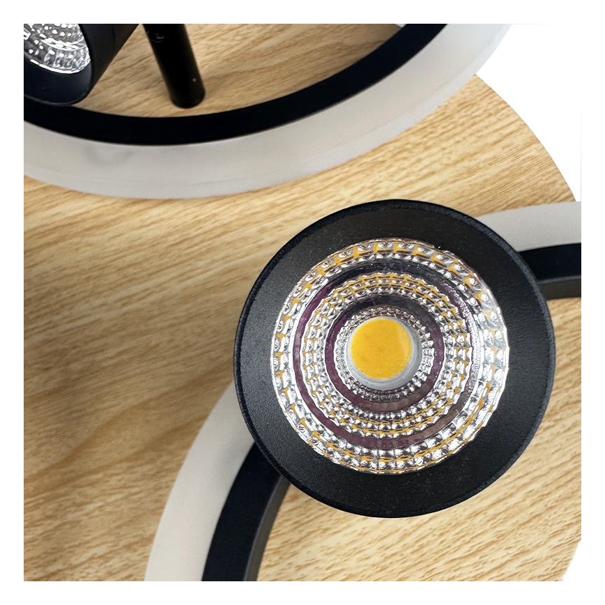 Dimbare LED Plafondlamp LED/70W/230V 3000-6500K zwart/bruin + afstandsbediening