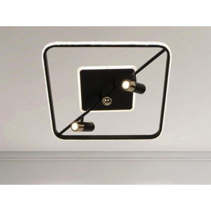 Dimbare LED plafondlamp LED/70W/230V 3000-6500K zwart + afstandsbediening