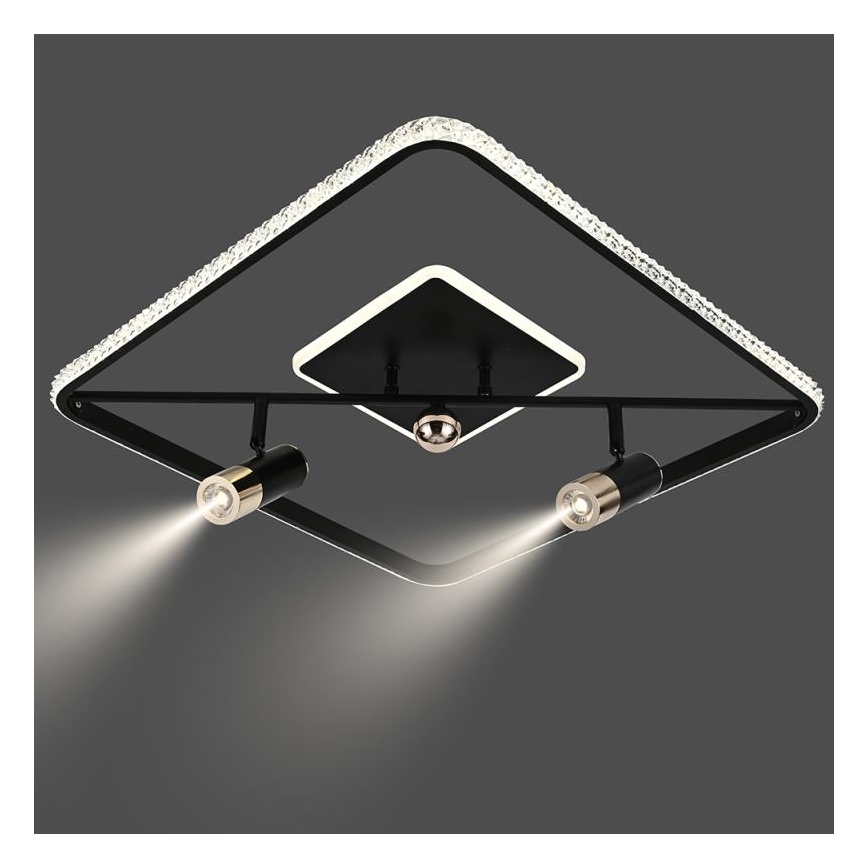 Dimbare LED plafondlamp LED/70W/230V 3000-6500K zwart + afstandsbediening