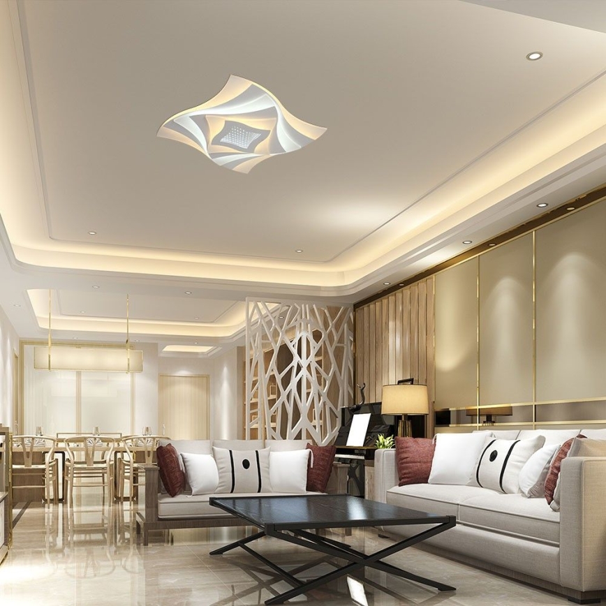 Dimbare LED plafondlamp LED/75W/230V 3000-6500K 49,5x49,5 cm + afstandsbediening