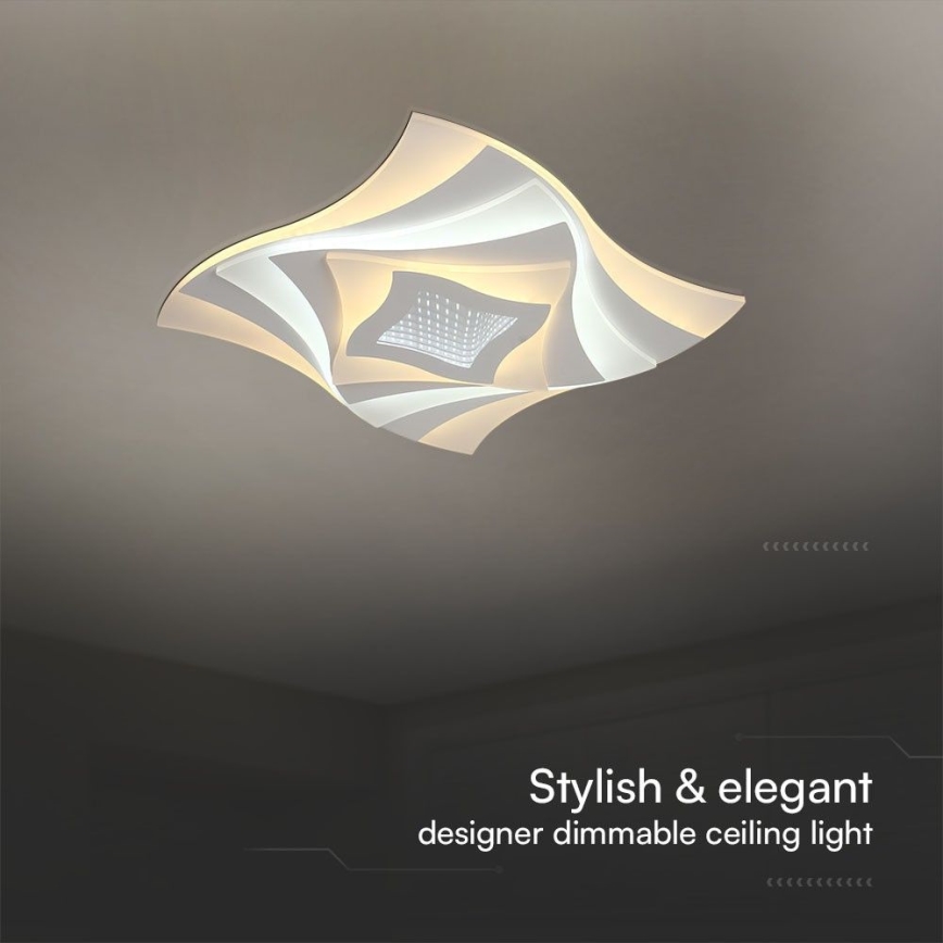 Dimbare LED plafondlamp LED/75W/230V 3000-6500K 49,5x49,5 cm + afstandsbediening