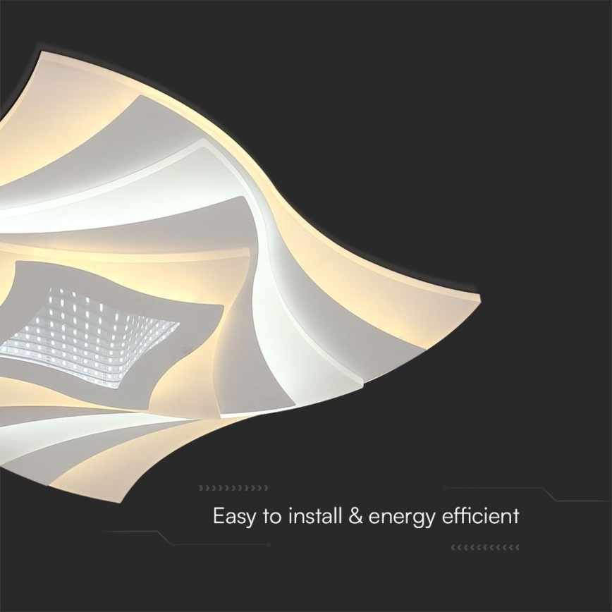 Dimbare LED plafondlamp LED/75W/230V 3000-6500K 49,5x49,5 cm + afstandsbediening