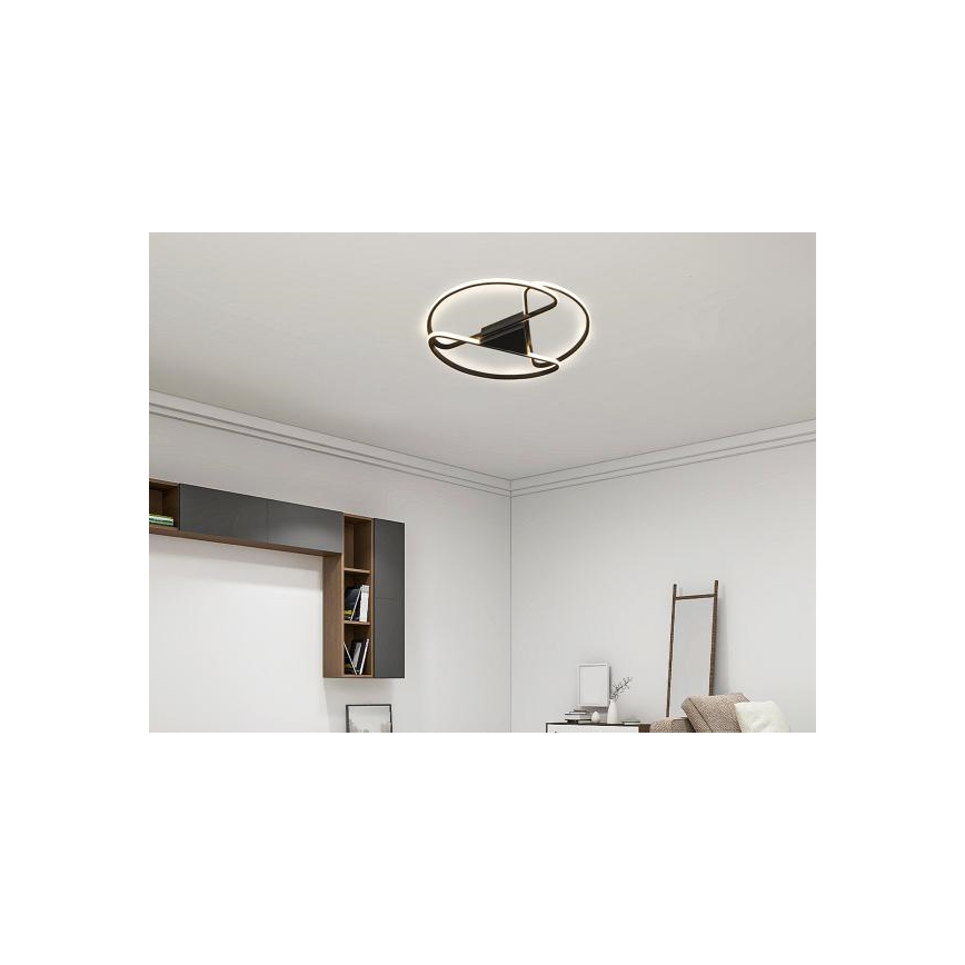 Dimbare LED Plafondlamp LED/75W/230V 3000-6500K zwart + afstandsbediening