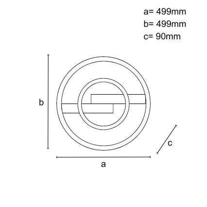 Dimbare LED-plafondlamp LED/80W/230V 3000-6500K + afstandsbediening