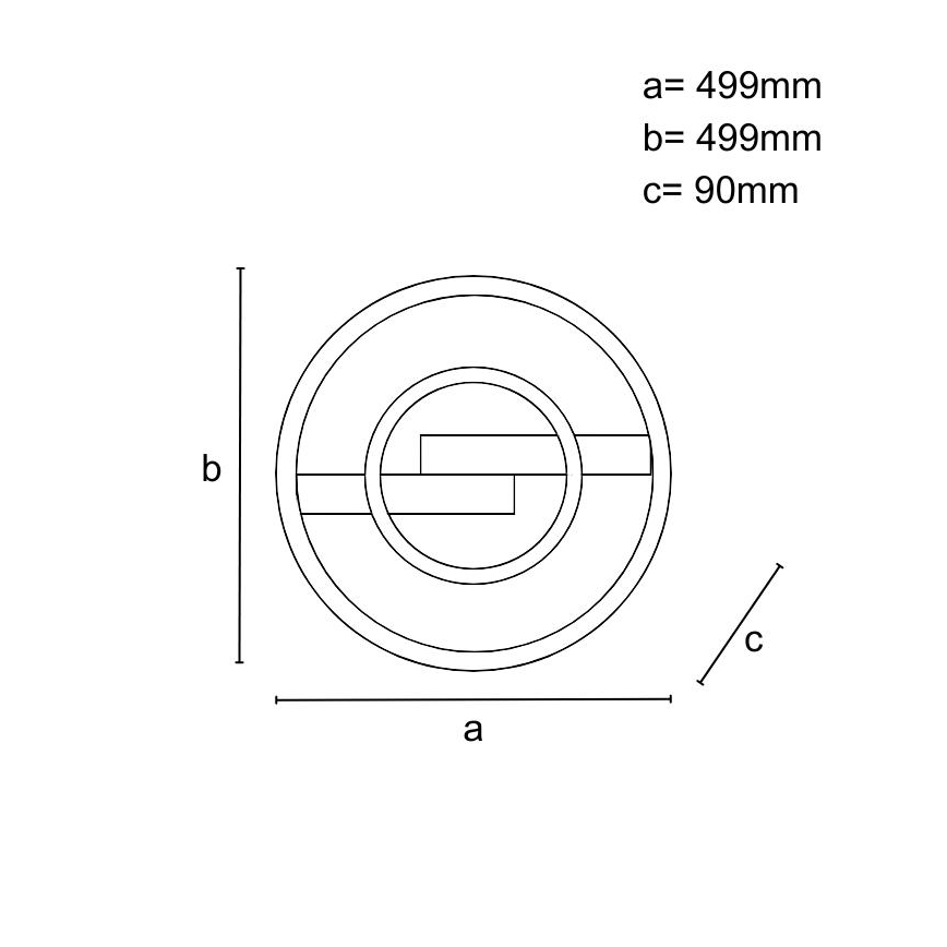Dimbare LED-plafondlamp LED/80W/230V 3000-6500K + afstandsbediening