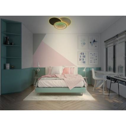 Dimbare LED Plafondlamp LED/80W/230V 3000-6500K wit + afstandsbediening